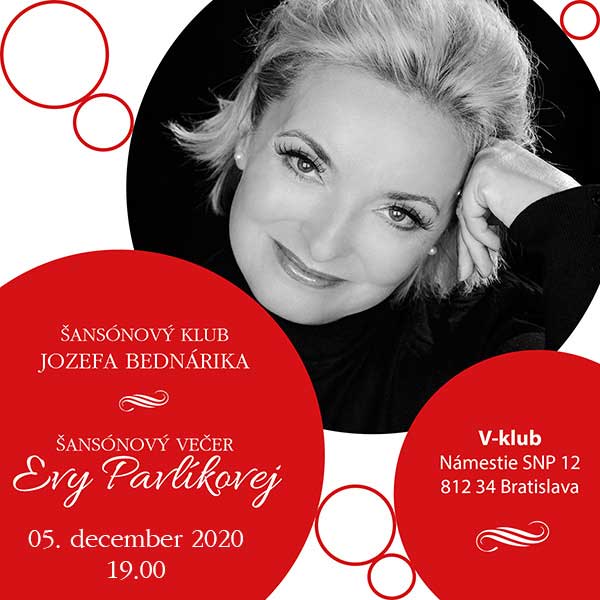 Mikulášsky šansónový večer Evy Pavlíkovej