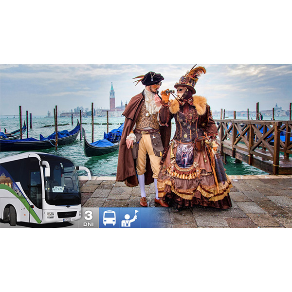 Slávny benátsky karneval počas 3-dňového zájazdu