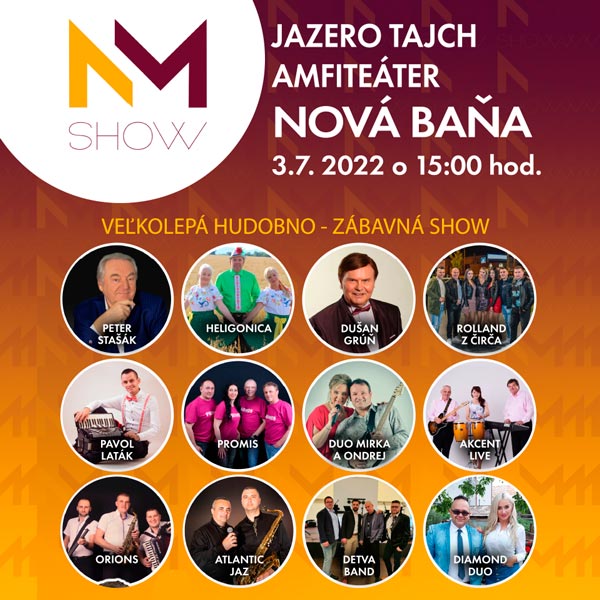 NM SHOW na jazere TAJCH Nová Baňa - nahrávka TV Senzi