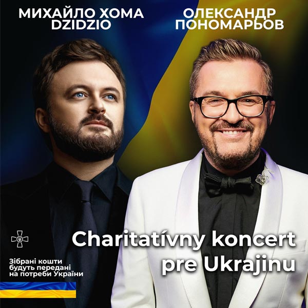 Charitatívny koncert pre Ukrajinu Oleksandr Ponomarov a DZIDZIO