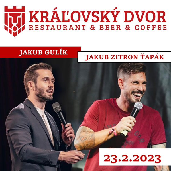 Stand-up večer - Jakub Gulík a Jakub Zitron Ťapák