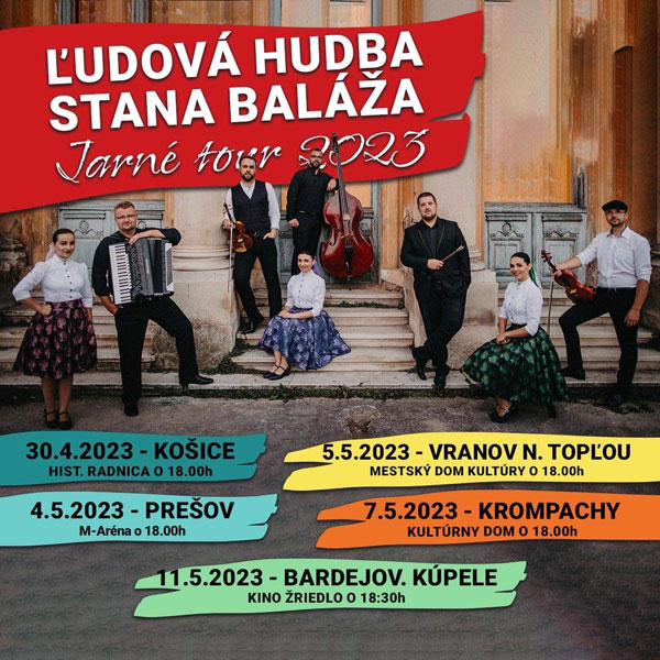 Ľudová hudba Stana Baláža ... Jarné tour 2023