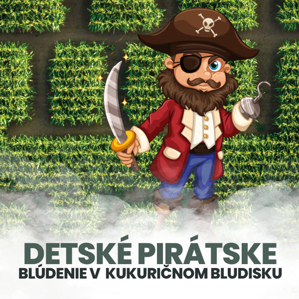 Detské pirátske blúdenie v kukuričnom bludisku