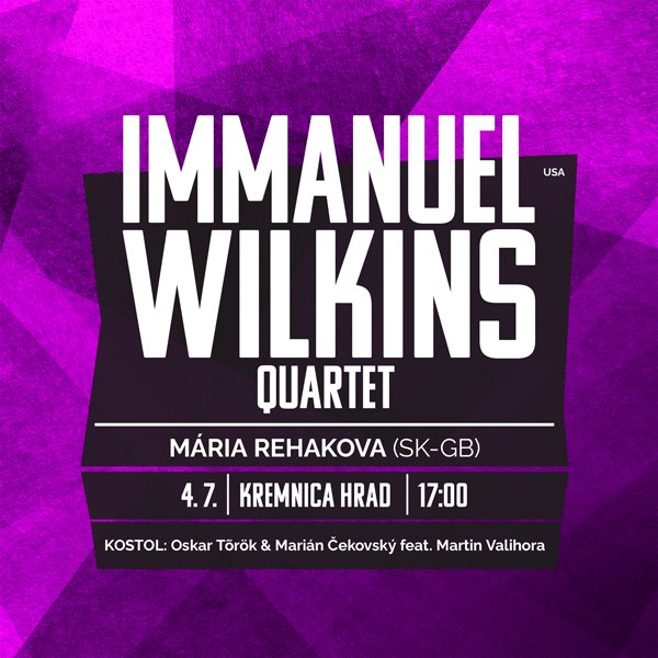 One Day Jazz Festival - Immanuel Wilkins (USA) na Kremnickom hrade