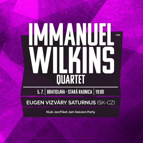 One Day Jazz Festival - Immanuel Wilkins (USA) v Bratislave