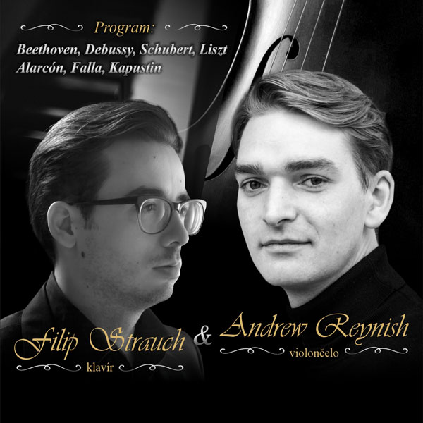 KONCERT: violončelista A. Reynish a klavirista F. Strauch