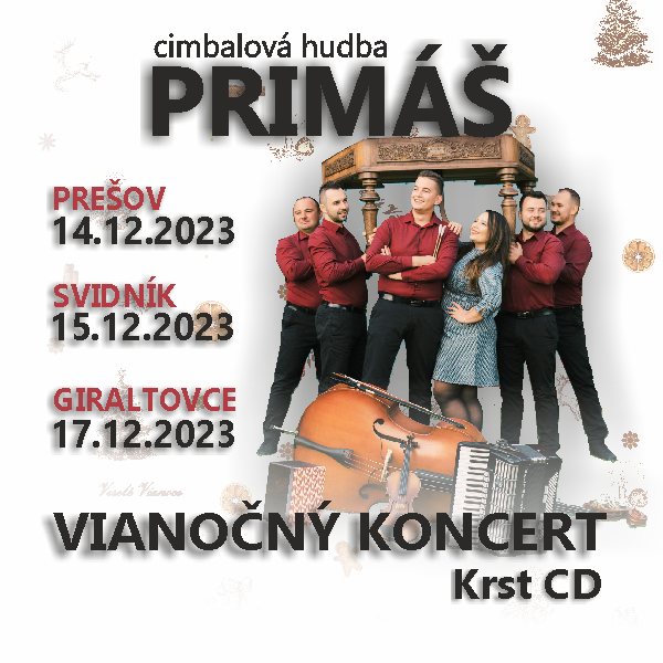 Primáš Vianočný koncert + krst CD