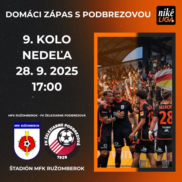 MFK Ružomberok- FK Železiarne Podbrezová