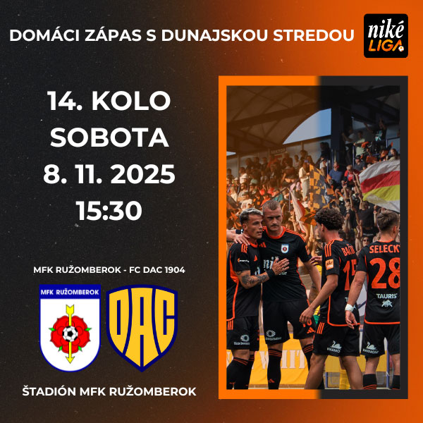MFK Ružomberok- FK DAC 1904 D.Streda