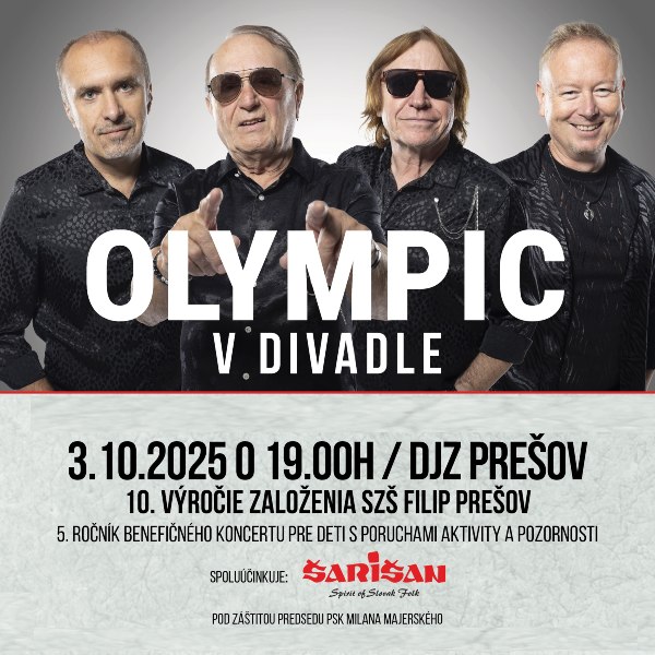 Benefičný koncert Olympic v Prešove