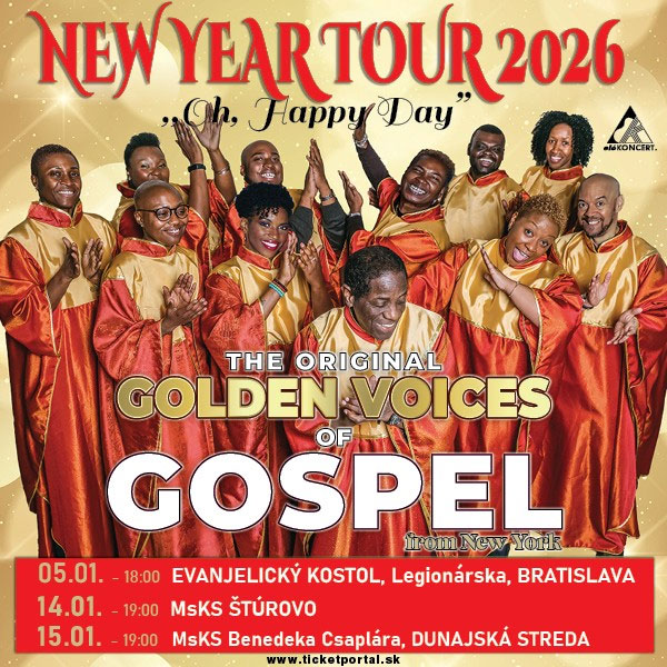 The Original Golden Voices Of Gospel z New Yorku - novoročný gospel koncert