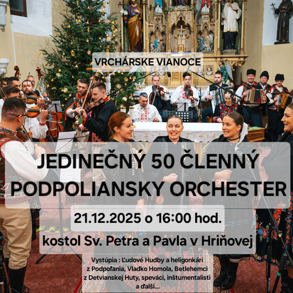 Vianočný koncert & 50 členný Podpoliansky orchester