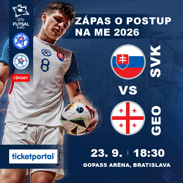 BARÁŽOVÝ ZÁPAS O FUTSALOVÉ EURO 2026 SLOVENSKO - GRUZÍNSKO