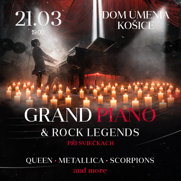 ROCK LEGENDS PRI SVIEČKACH. GRAND PIANO: From Queen to Metallica