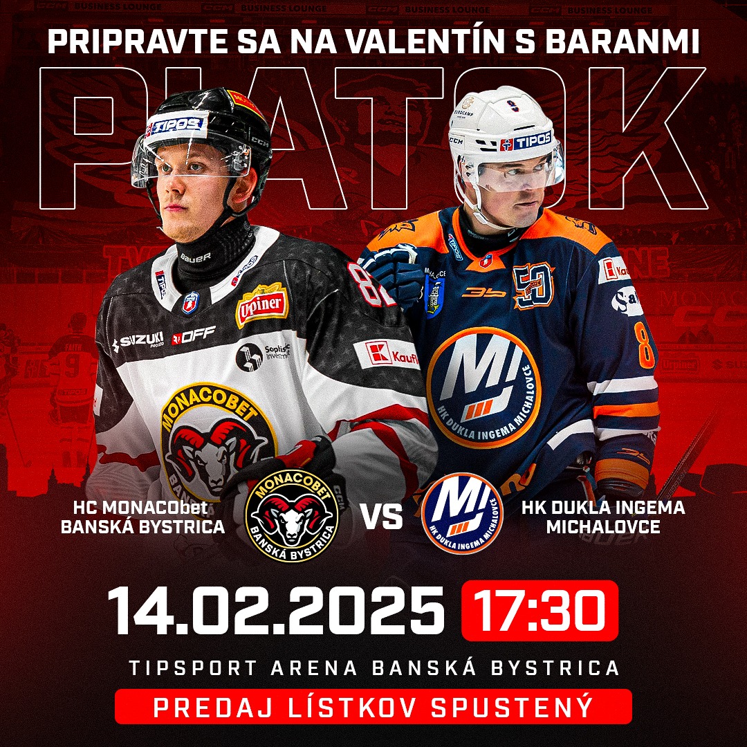 HC MONACObet Banská Bystrica vs  HK Dukla Ingema Michalovce