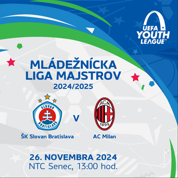 U19 ŠK Slovan – U19 AC Milan