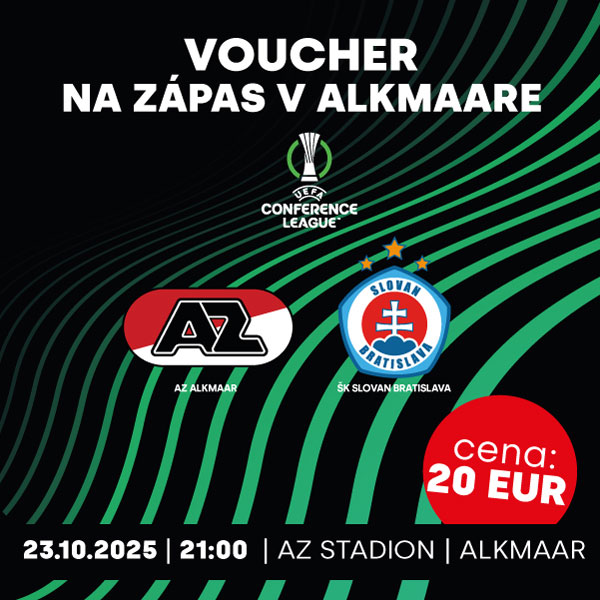 VOUCHER na zápas AZ ALKMAAR  vs ŠK SLOVAN BRATISLAVA
