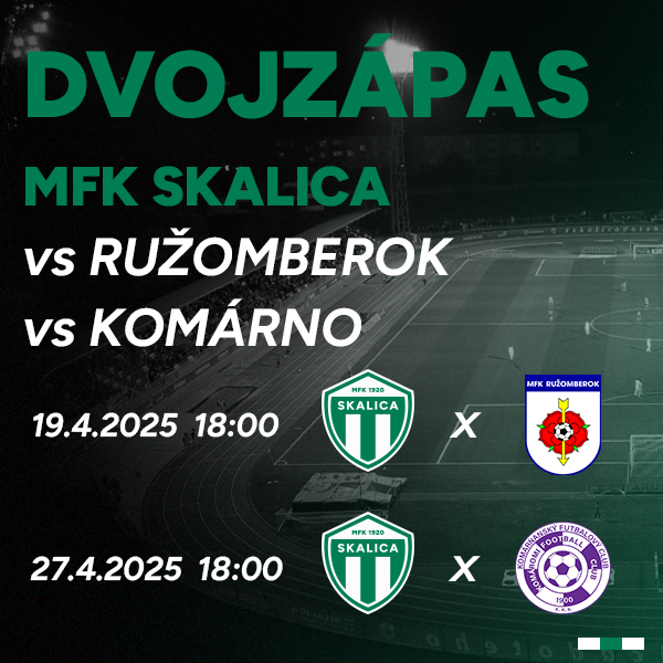 Dvojzápas MFK Skalica - MFK Ružomberok a KFC Komárno