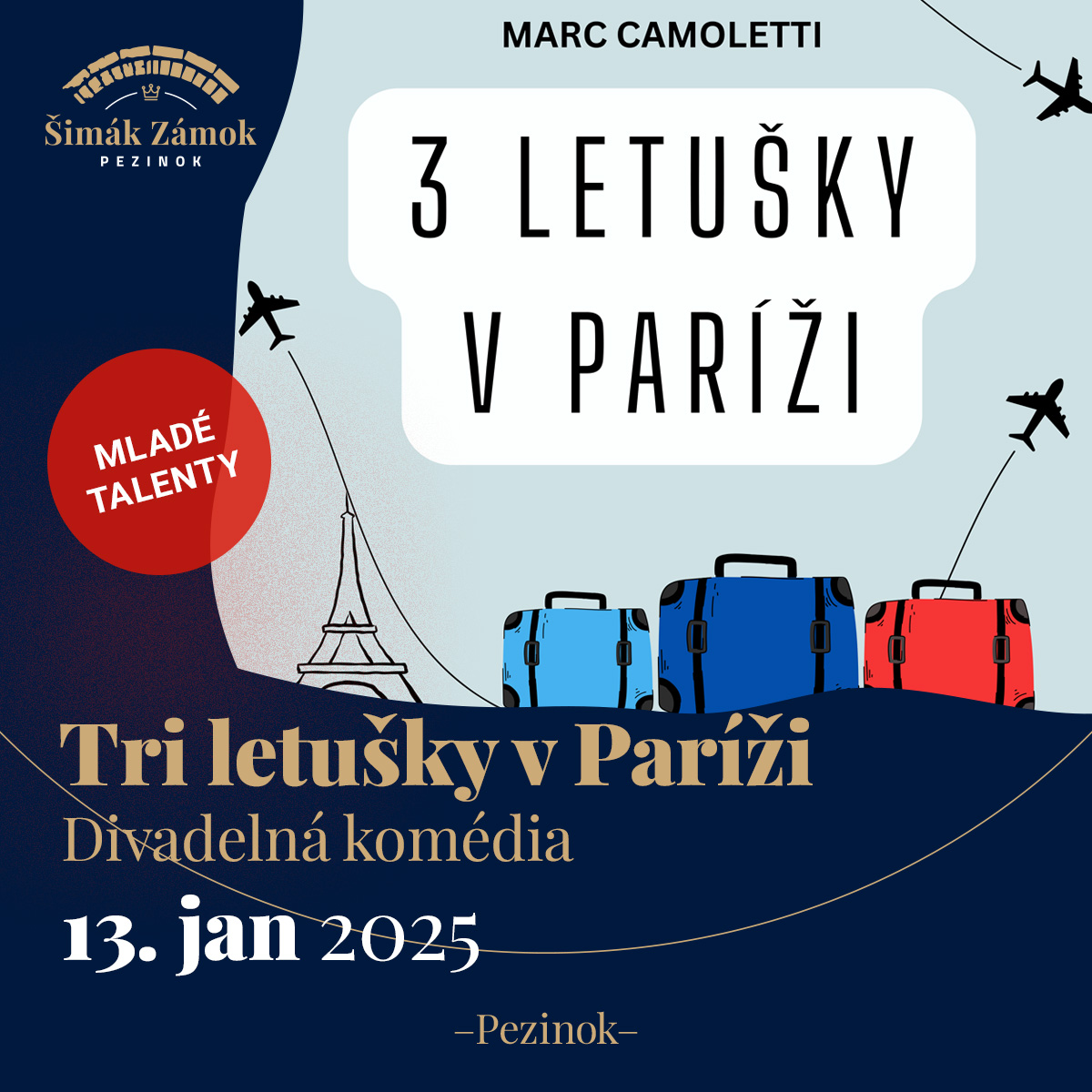 3 LETUŠKY V PARÍŽI – divadelná komédia