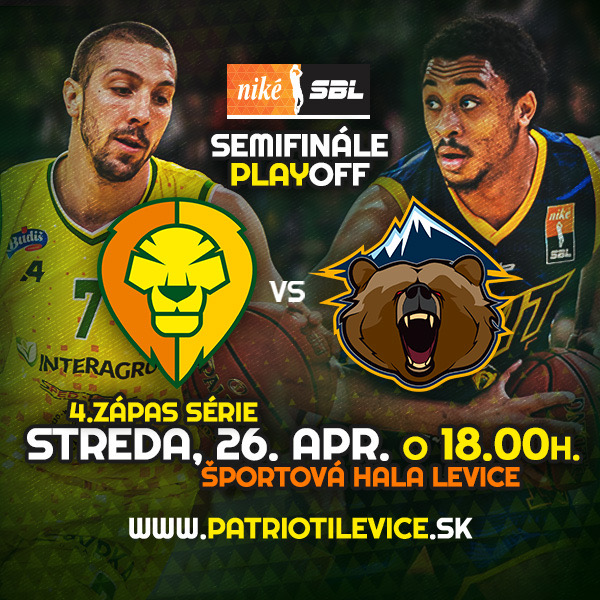 PLAY OFF - Niké SBL: Patrioti Levice - Iskra Svit