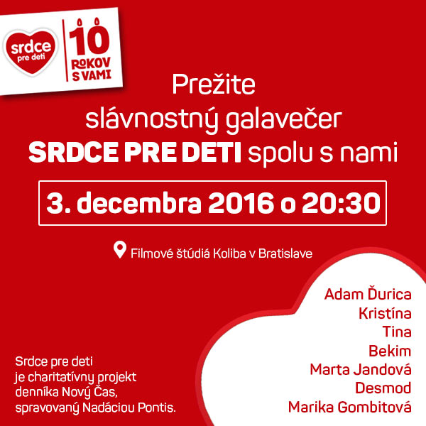 Srdce pre Deti - 10 ROKOV S VAMI