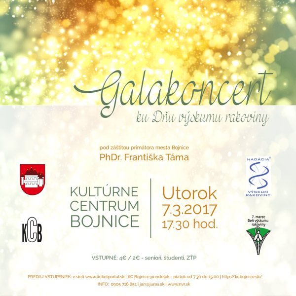 Galakoncert ku Dňu výskumu rakoviny