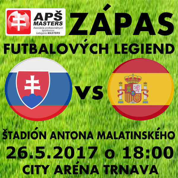 Zápas futbalových legiend Slovensko vs. Španielsko