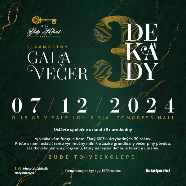 Slávnostný galavečer 3 dekády s koncertom Katky Knechtovej
