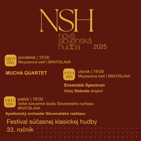 33. ročník festivalu Nová slovenská hudba 2025