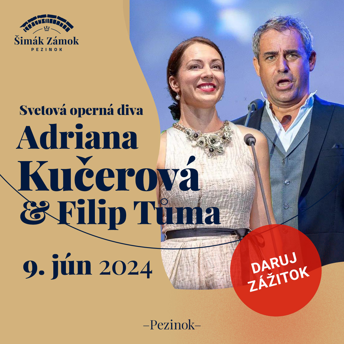 HVIEZDNY KONCERT NA ZÁMKU ADRIANA KUČEROVÁ - FILIP TŮMA so SYMFONICKÝM ORCHESTROM